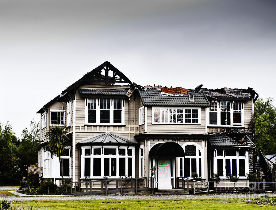 House Damaged By Fire Photograph By Dave Les Jacobs Fine Art America