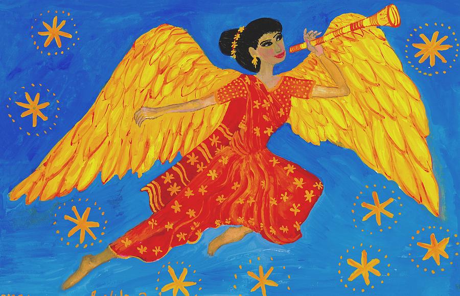 angel messenger box painting