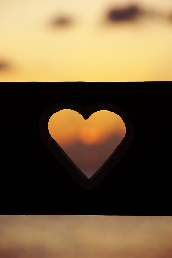 Heart With Sunset