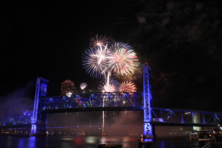Jacksonville Landing Fireworks Spectacular 3 Photograph by Eduardo Marquez