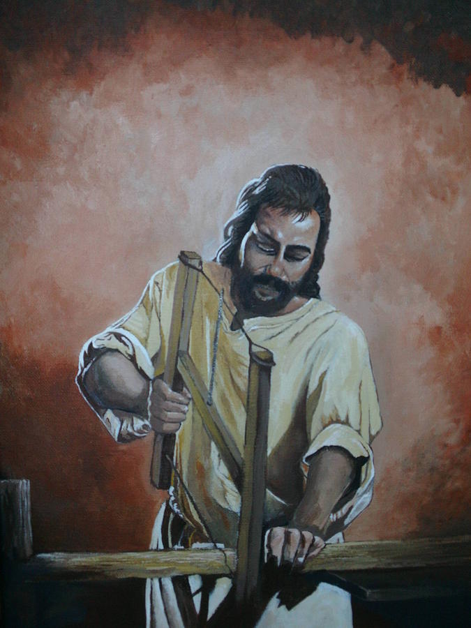 Jesus The Carpenter Painting - Jesus The Carpenter Fine Art Print