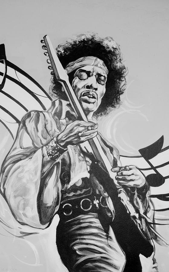 Jimi In Black And White Photograph by Rob Hans