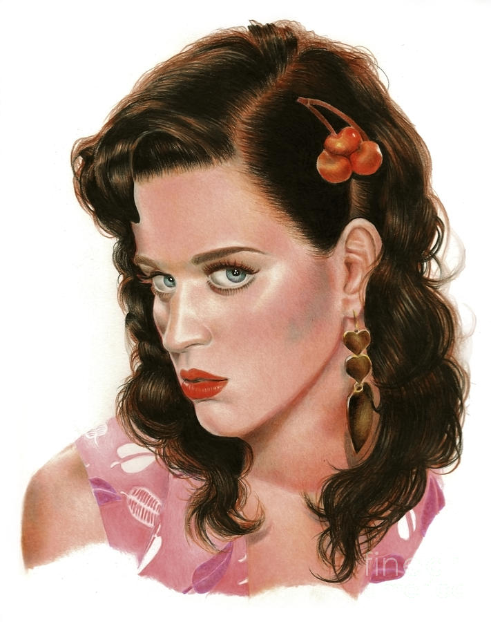 Katy Perry Drawing Katy Perry Fine Art Print Consuelo Venturi