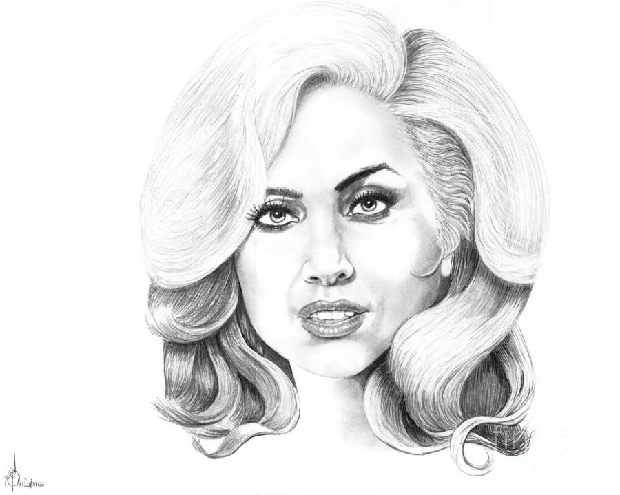Lady Gaga Drawing Lady Gaga Fine Art Print Murphy Elliott