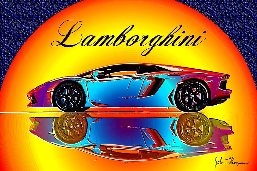 Lamborghini Aventador Digital Art By John Thompson Fine Art America