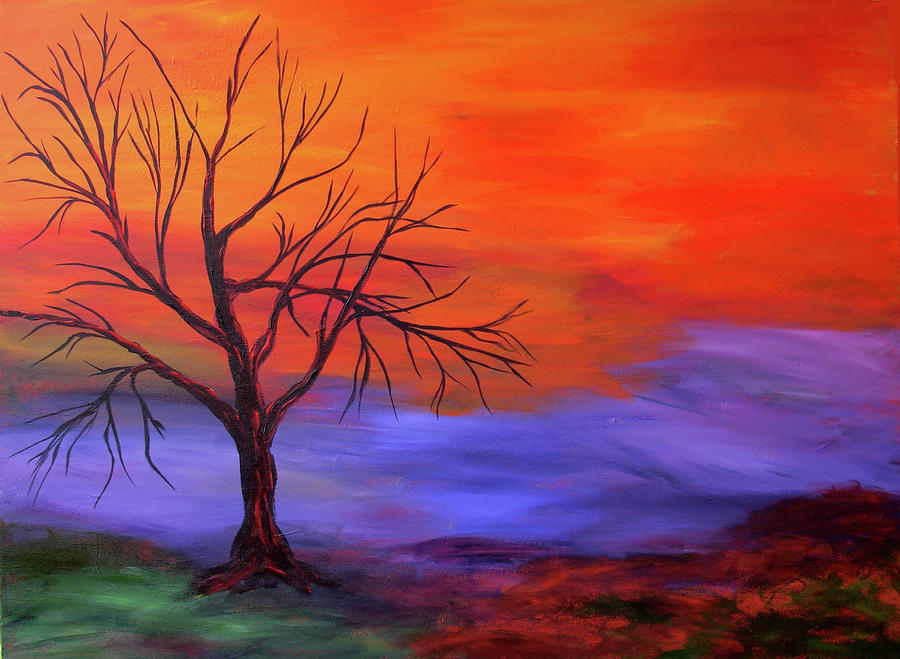 Landscape Sunset Painting