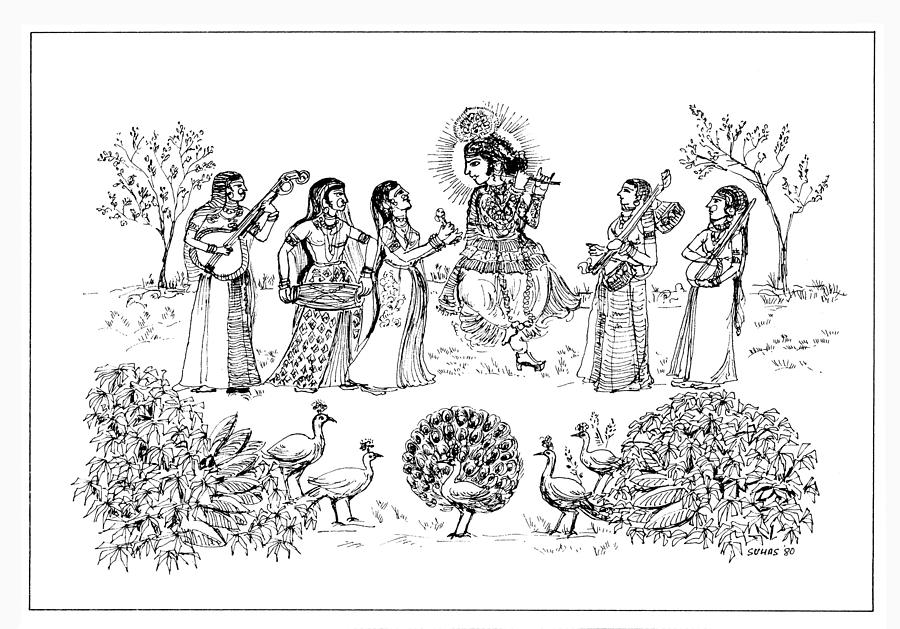 Lord Krishna Sketches