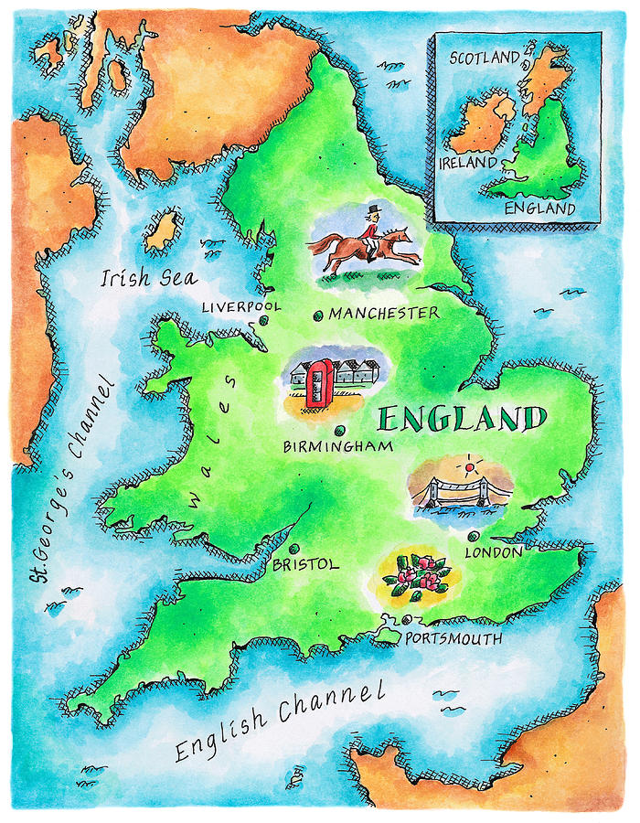 clipart england map - photo #31
