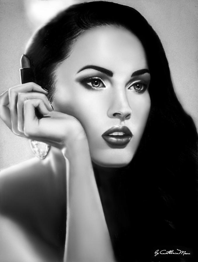 Megan Fox Drawing by Catherin Moon
