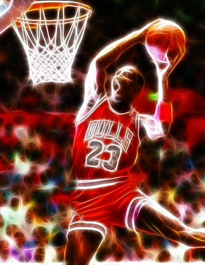 Michael Jordan Magical Dunk By Paul Van Scott