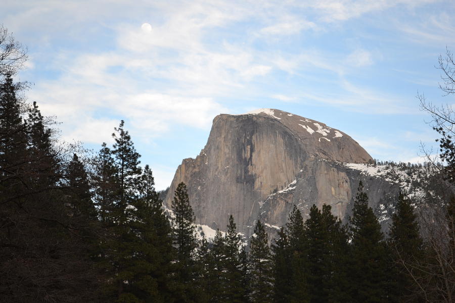 Moon Over Half Dome Photograph By Terry Joyce Pixels