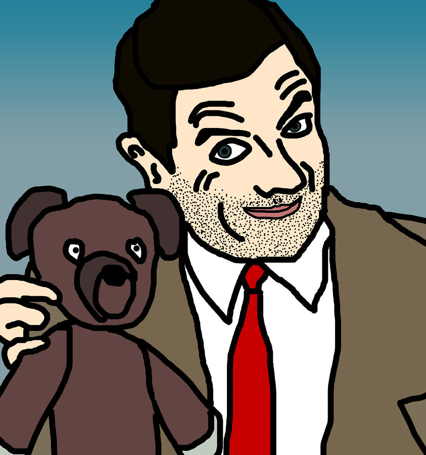 mr bean with his teddy