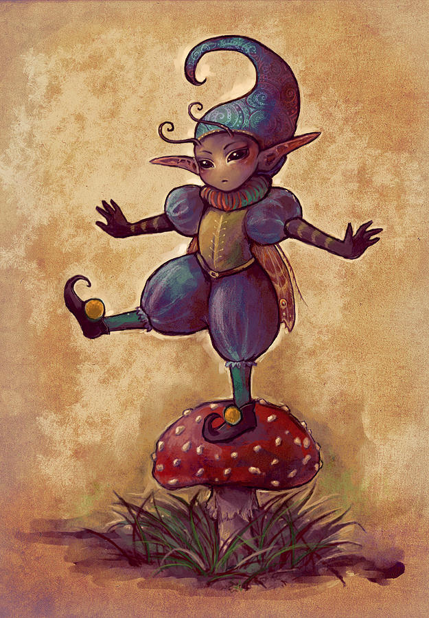 Mushroom Creature Digital Art