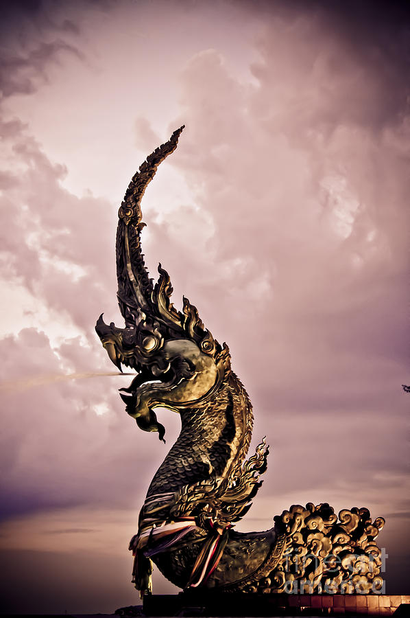 Naga Statue At Songkhla Thailand Photograph by Noppharat Manakul