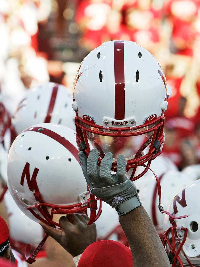 Nebraska Football Helmets Photograph By University Of Nebraska