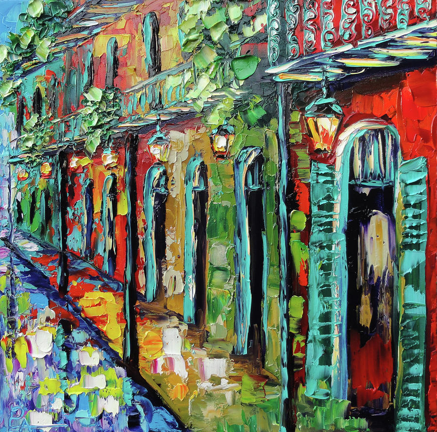 New Orleans Painting - Glowing Lanterns By Beata Sasik