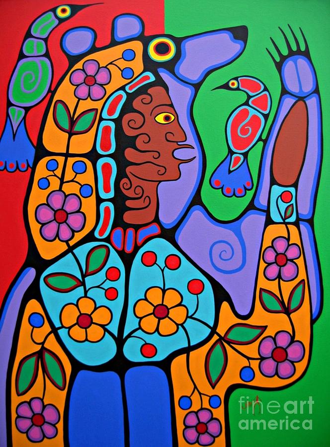 Ojibwe+Art Ojibwe Art http://fineartamerica.com/featured/ojibwe-lady-jim ...