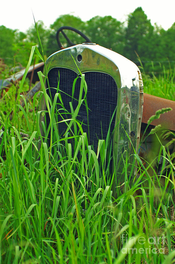 Old car grill Lost in the Grass Photograph Old car grill Lost in the Grass