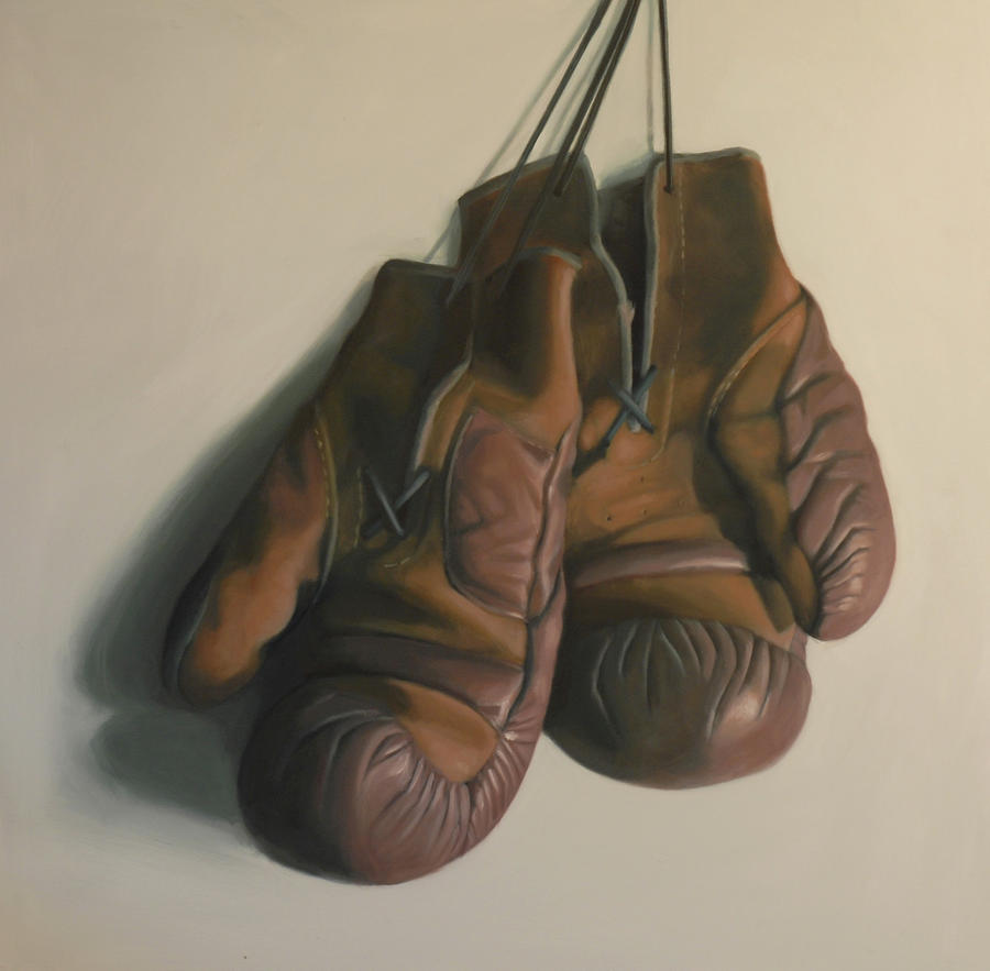 Old Leather Boxing Gloves By Keren Luchtenstein