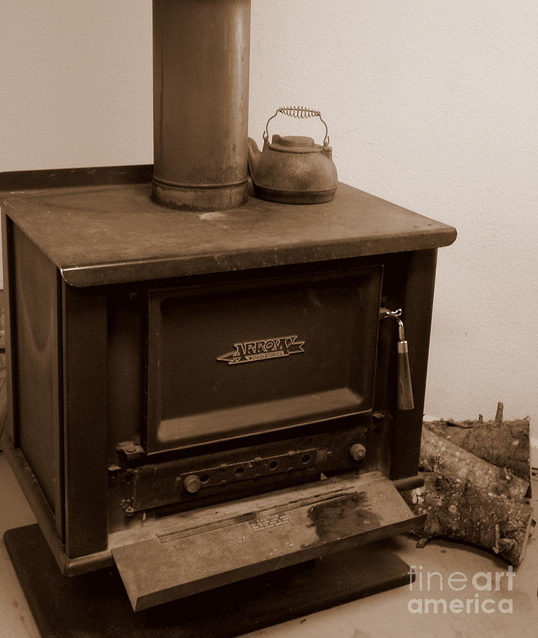 old wooden stove