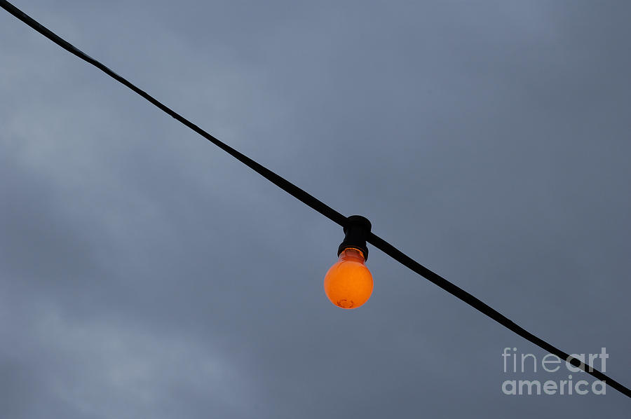 orange light bulb