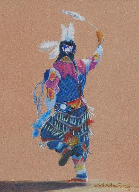 Paiute Jingle Dancer Drawing - Paiute Jingle Dancer Fine Art Print