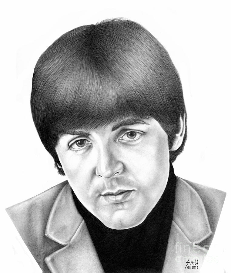 Paul Mccartney 1965 Drawing Paul Mccartney 1965 Fine Art Print