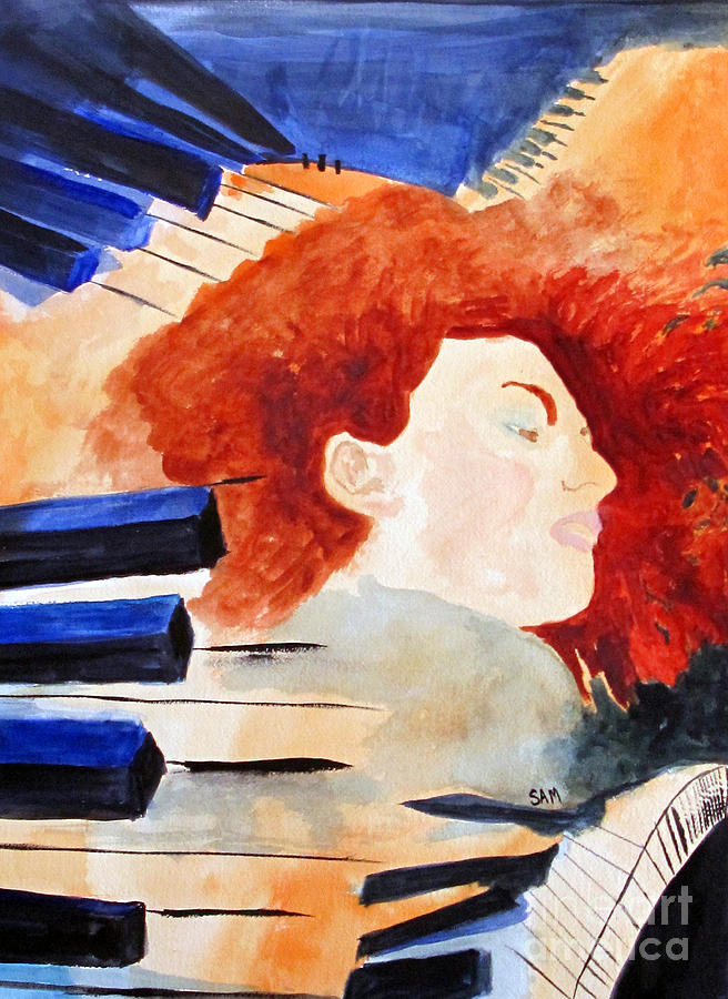 abstract piano painting