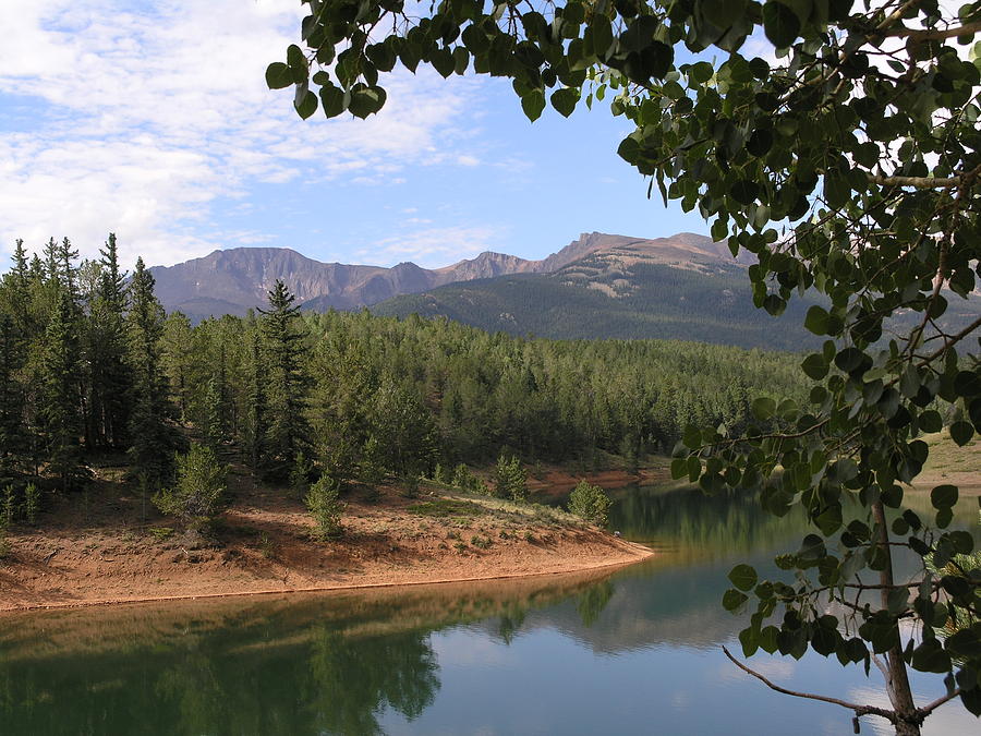 Pikes Peak From Catamount Reservoir by Vicki Reinke Pikes Peak From