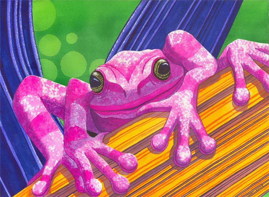 a pink frog