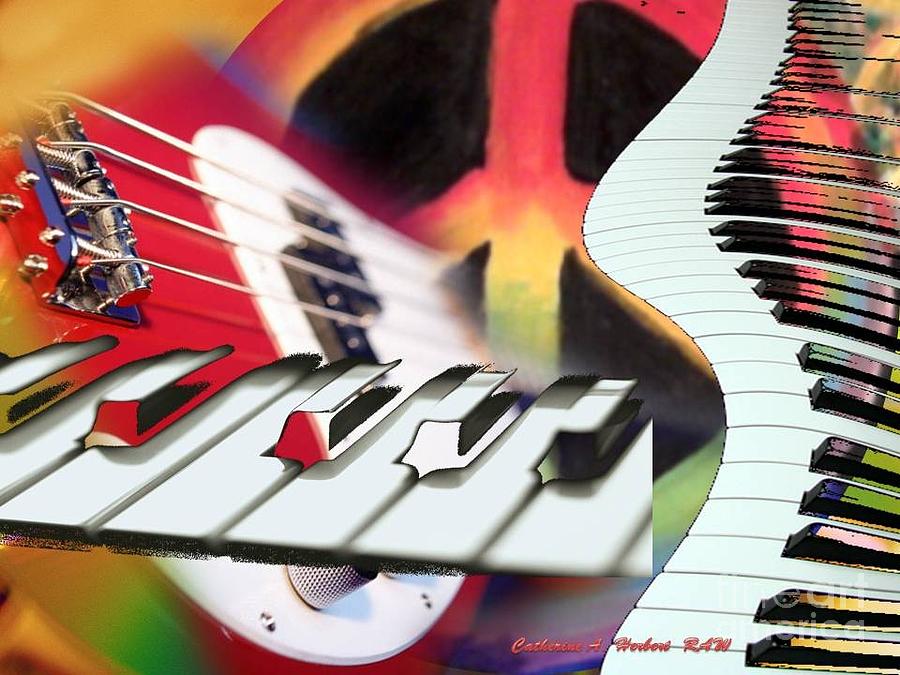 Raw Musik Collage Ll Digital Art by Catherine Herbert