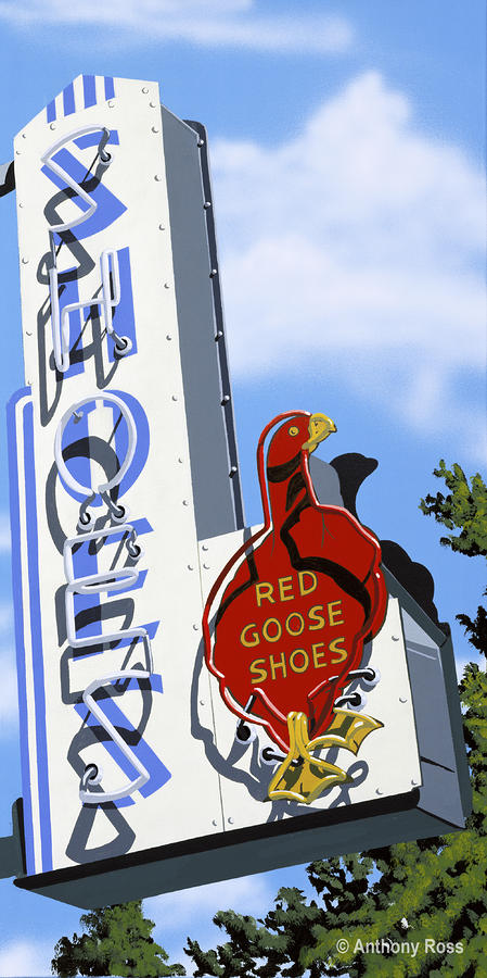 Red Goose Shoes Painting