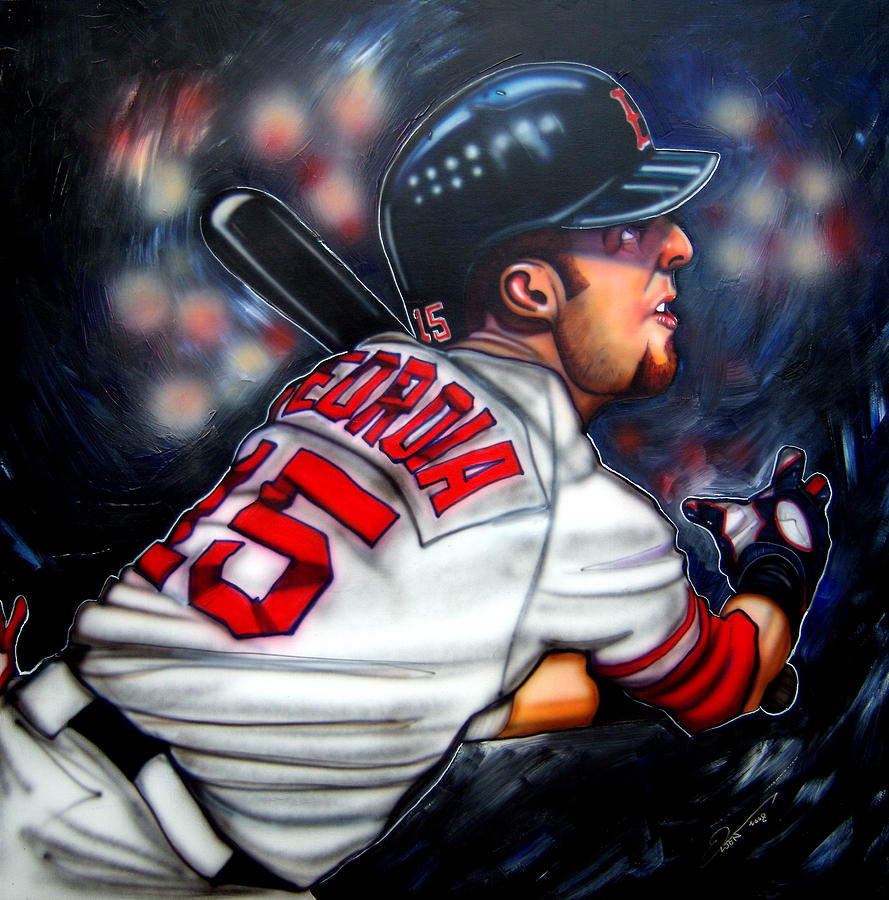 ... Dustin Pedroia Painting - Red Sox All Star Dustin Pedroia Fine Art