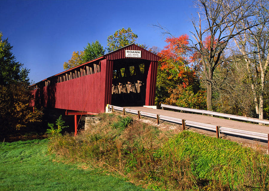 Roann Covered Bridge Wabash County Indiana Photograph by Marsha