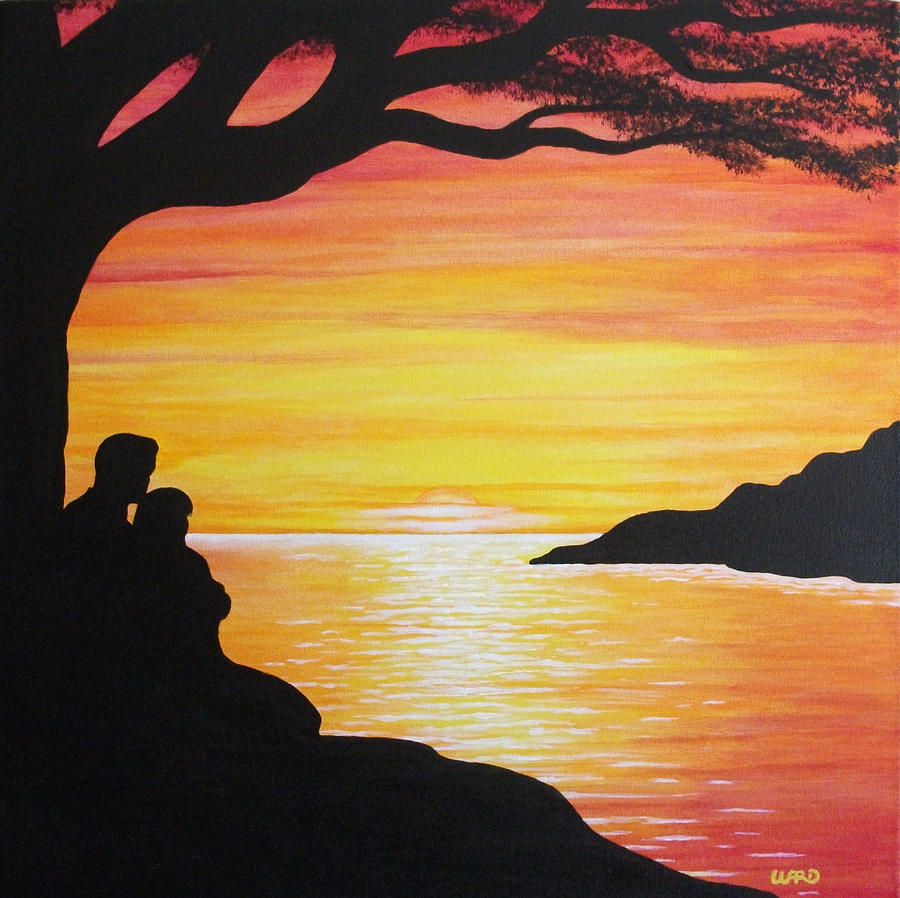 Romantic Sunset Painting
