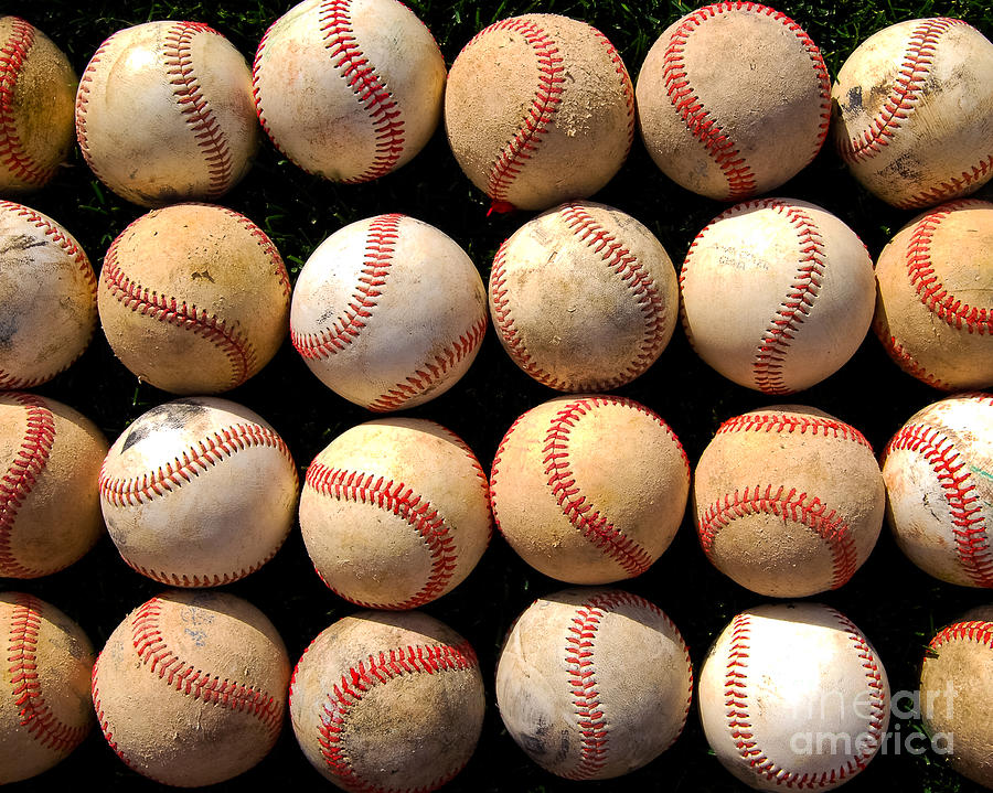Rows Of Old Baseballs Photograph by Ben Haslam