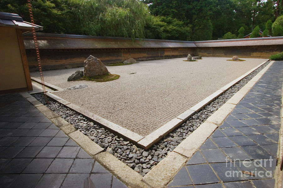 Ryoanji Temple Zen Rock Garden Photograph by Ei Katsumata ...