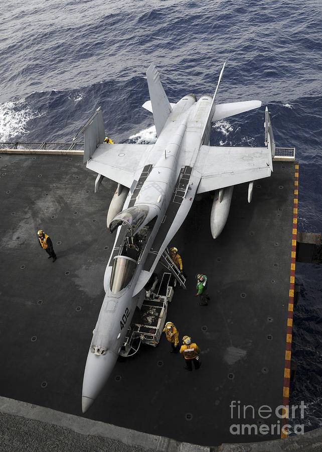 Sailors Move An Fa C Hornet Photograph By Stocktrek Images Pixels