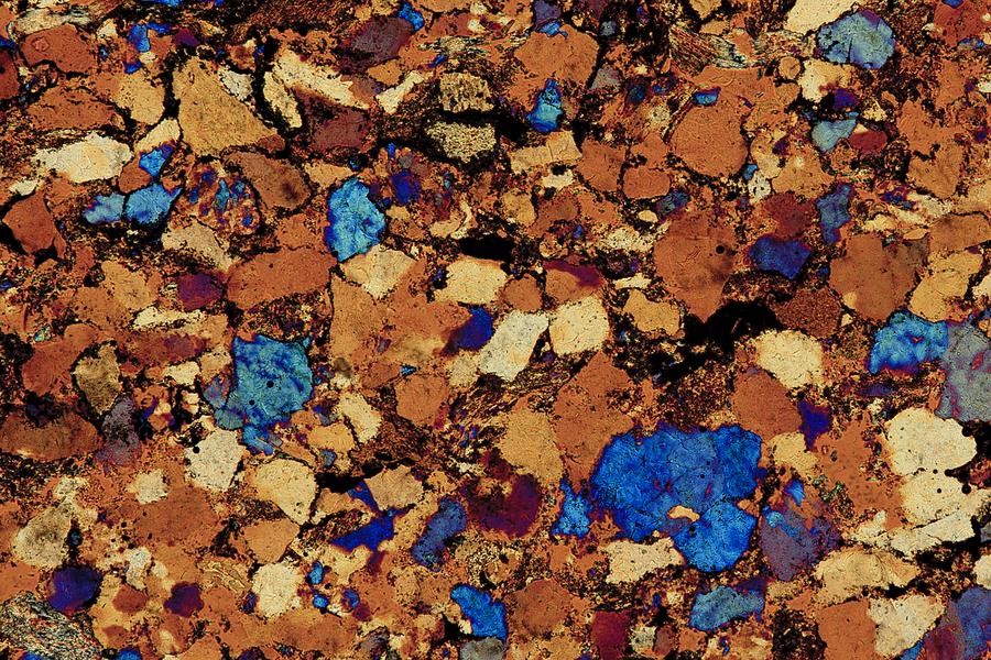 Sandstone Thin Section Polarized Lm Photograph By Pasieka Fine Art