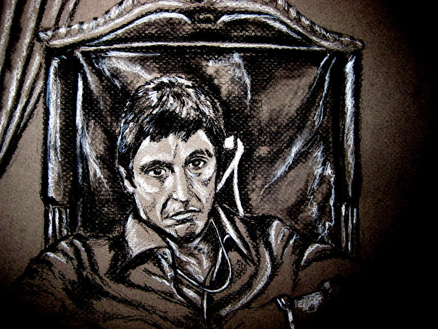 Scar Face Al Pacino Pastel Scar Face Al Pacino Fine Art Print Amanda 