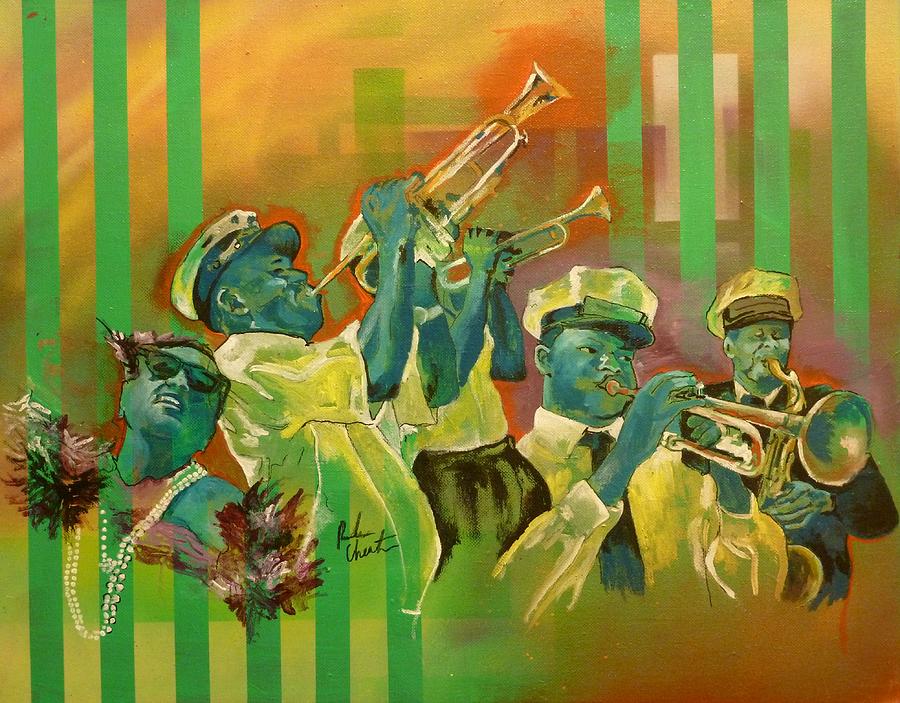 Watercolor New Orleans Second Line | second line 2 by reuben cheatem Watercolor New Orleans Second Line | second line 2 by reuben cheatem