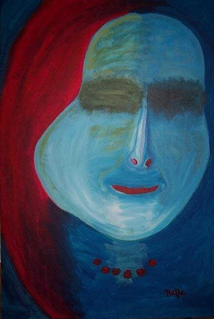 Portrait Painting - Self-portrait As Mona Lisa by Nella Khanis - self-portrait-as-mona-lisa-nella-khanis