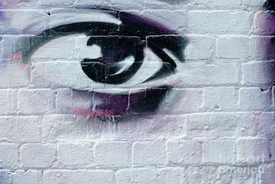 Serious Graffiti Eye On The Wall by Yurix Sardinelly