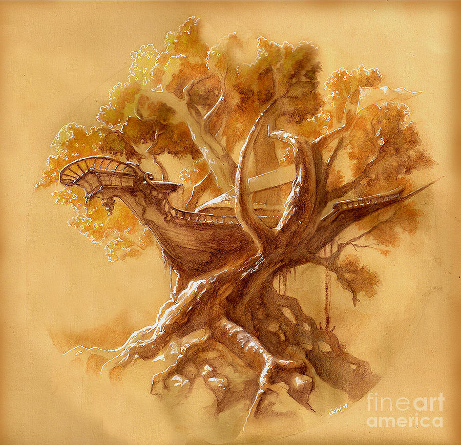 Tree Sketch Drawing