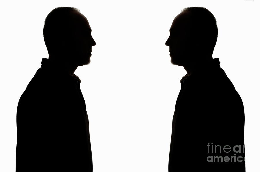 two men silhouette