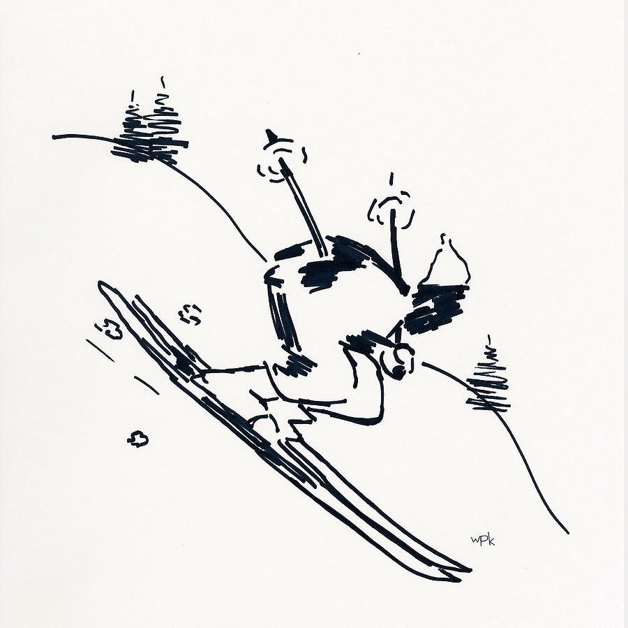 Skier Drawing