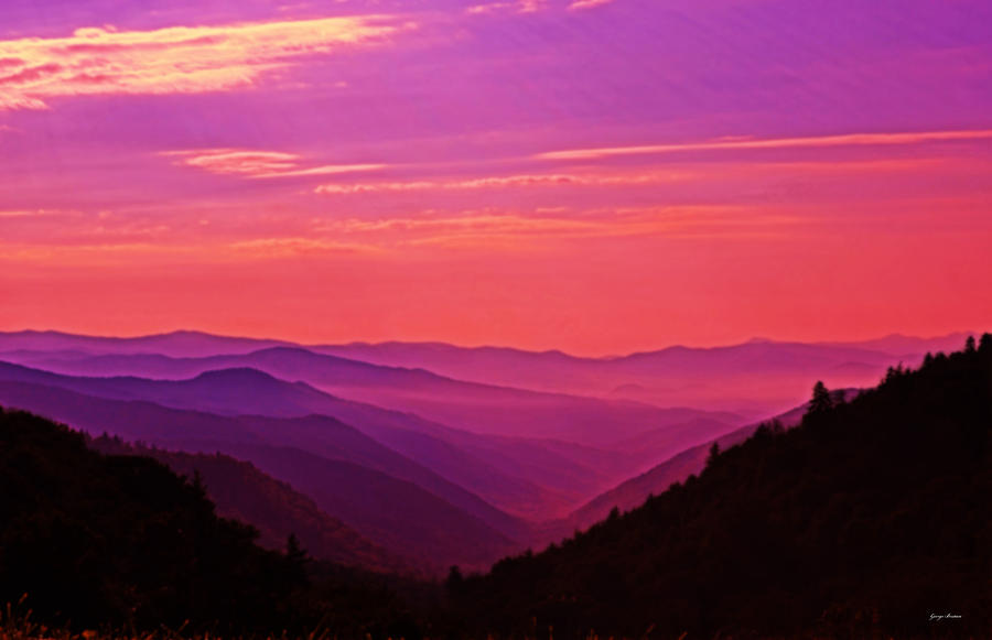 Smoky Mountain Sunrise Photograph By George Bostian Fine Art America