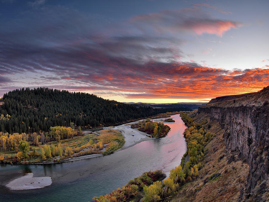 Snake River Sunset 3 Photograph By Leland D Howard