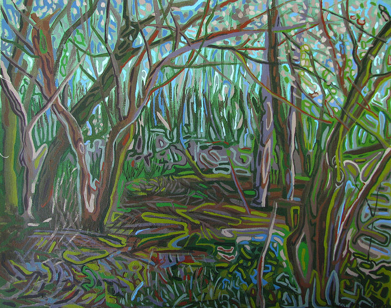 Spring Trees Painting Spring Trees Fine Art Print