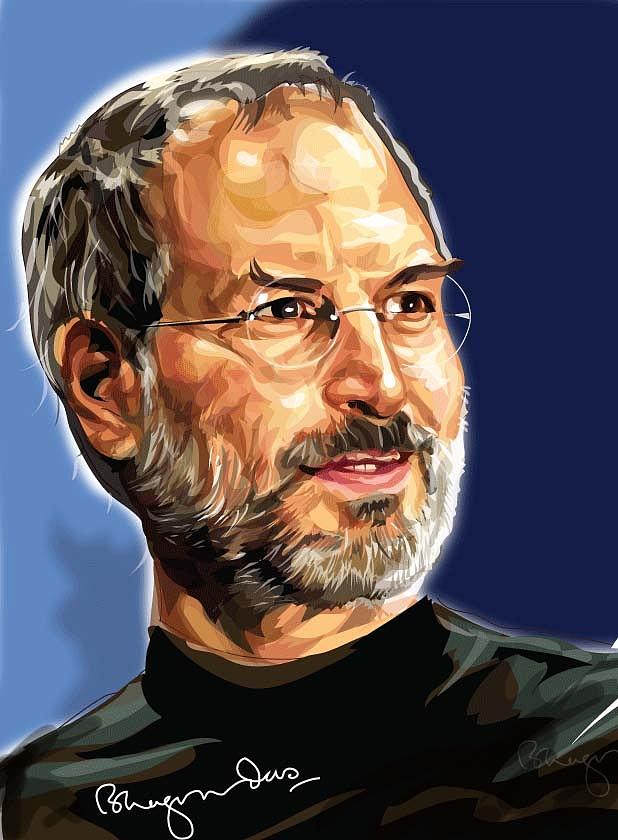 Steve Jobs' Digital Art By Bhagvan Das